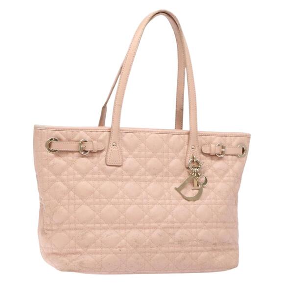 DIOR Canage Tote Bag Coated Canvas Pink Gold - Picture 1 of 12